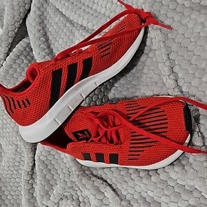 Red Boy's size 3 adidas Swift Run X Scarlet
